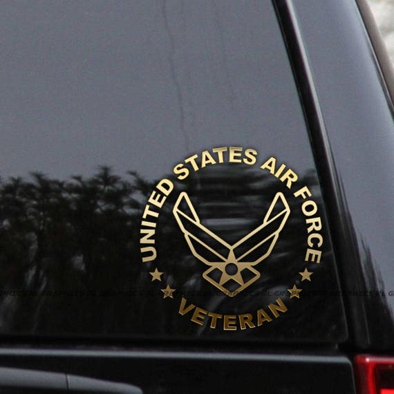 USAF Air Force Veteran Car Truck Window Laptop Decal Sticker