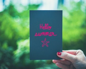 Illustration screen printed 10 X 15 CM - SUMMER