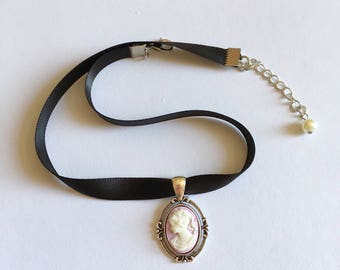 Black Gothic Choker, Gothic Necklace, Gothic Choker, Choker Necklace, Black Ribbon Choker, Ribbon Choker, Black Necklace