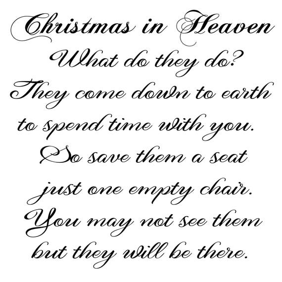 Free SVG Christmas In Heaven Poem Svg 6821+ File for Silhouette
