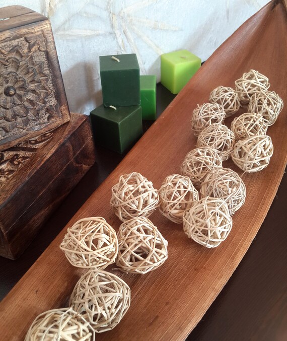 16 Decorative Wicker Balls Decorative Balls Rattan Balls
