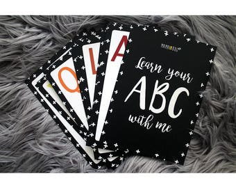 ABC Flash Cards / Baby / Alphabet / Toddler Learning / Preschool / Practice Writing / Letters / Educational Aid / English Writing Aid