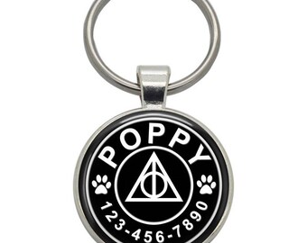 Pet ID Tag - Deathly Hallows ( Harry Potter ) - Pet Tags, Dog Tags, Cat Tags, Dog ID Tags, Cat ID Tags