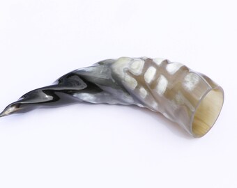 Buffalo horn for drinking, carved drinking horn, horn drinking cups