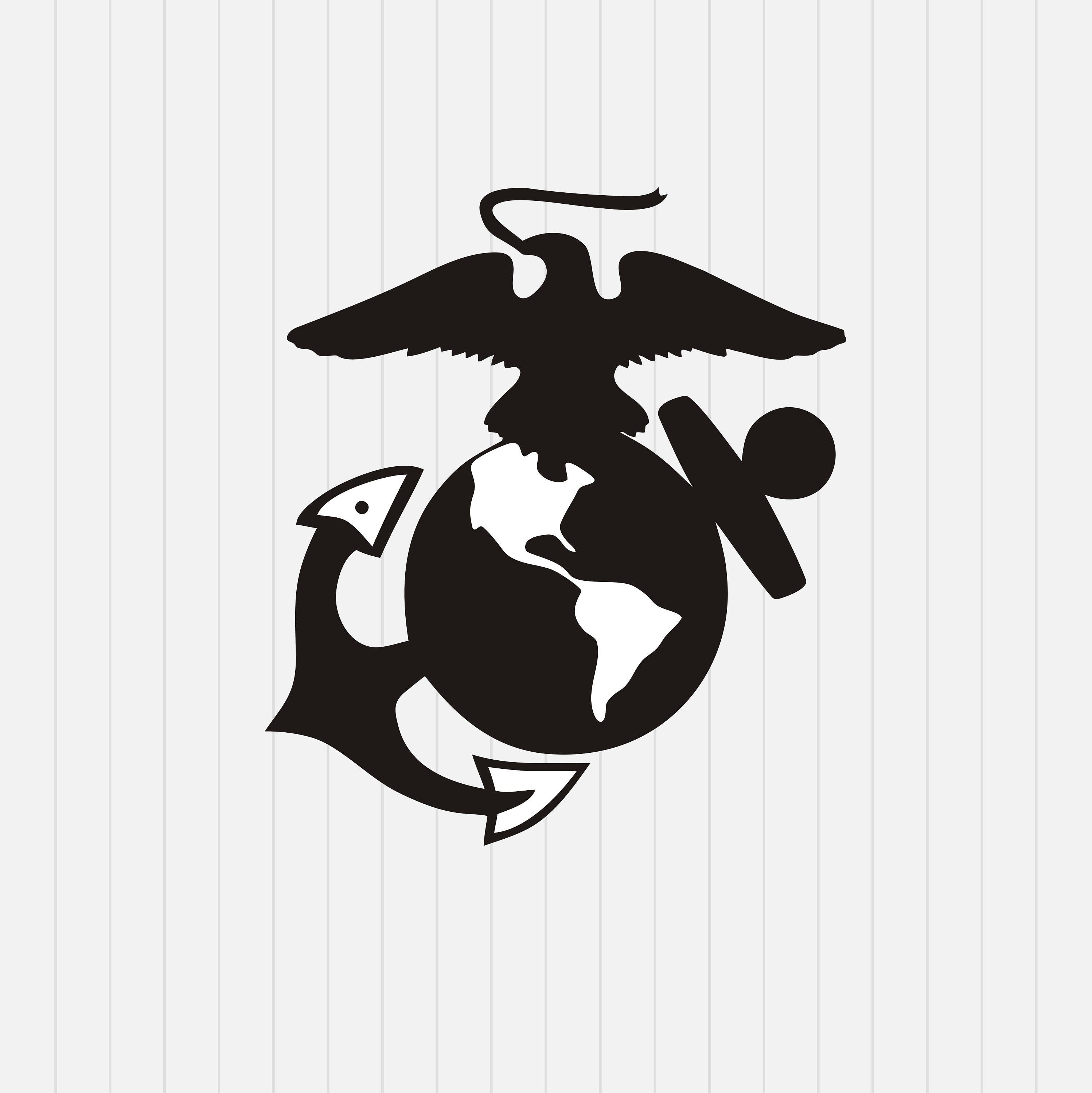 Marine Logo Svg Military svg INSTANT DOWNLOAD 1-Dxf