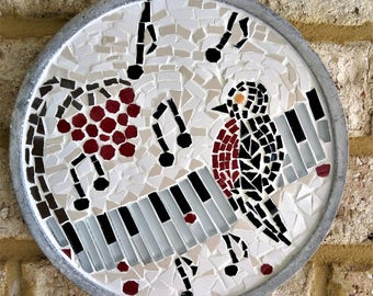 Winter. Four Seasons.Handmade Mosaic Wall Stand.Decorative Wall Decor.Mosaic Wall Art