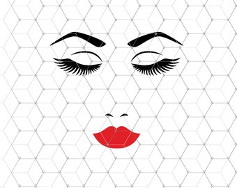 Download Free Svg Eyelashes Girlmake Up Svgfashion Face File For ...