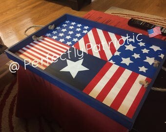 Hand Made/Hand Painted Patriotic Tray