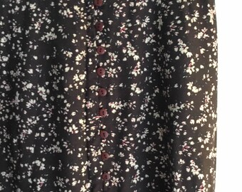 Vintage Floral Maxi Skirt