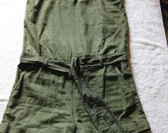 Bluenotes Khaki Romper cotton/linen