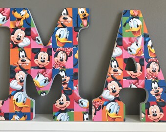 mickey mouse letters etsy