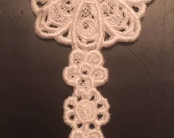 Embroidered Flower Bookmark
