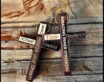 Purple Cross Earrings The Dreamer #5
