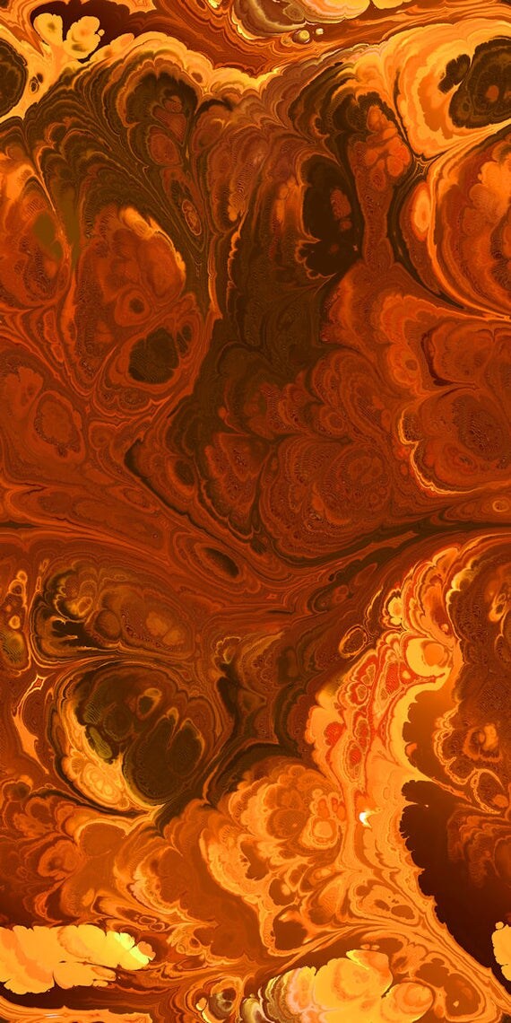 Brown Pumpkin Artisan Textile Art Velvet Upholstery Fabric Fiber Art Fabric Fall