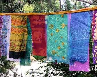 Glitzy Gypsy Celebration Flag Garland Hippie Prayer Flags Garden Flags 3 to 8 feet long