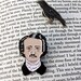 Edgar Allan Poe and Raven Enamel Pin