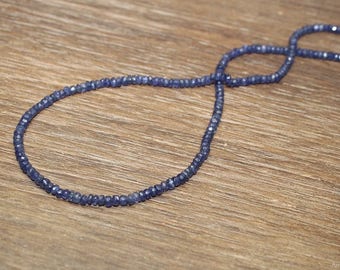 Blue Sapphire Necklace, Sapphire Jewelry, Beaded Necklace, September Birthstone, Gemstone Jewelry, Something Blue