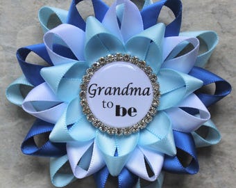 New Grandma Gift, New Mommy Gift, Personalized Baby Shower Corsage Pins, Baby Boy Shower Decorations, Aunt to Be, Nonna, Daddy, Mimi, Mom