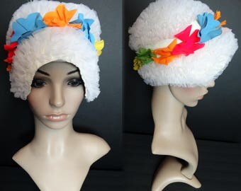 Vintage Swimming Cap | Swim Cap | Bathing Cap | Vintage Swim Cap | Floral Swim Cap | White Swim Cap | Flower Swim Cap