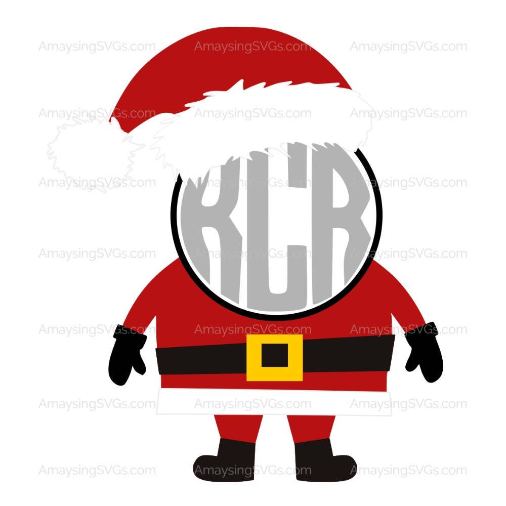 Download SVG Santa Monogram Christmas SVG Christmas Monogram svg