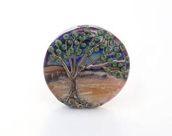 Large Lampwork Glass Tree Focal Bead