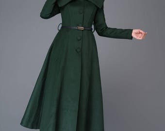 Green coat | Etsy
