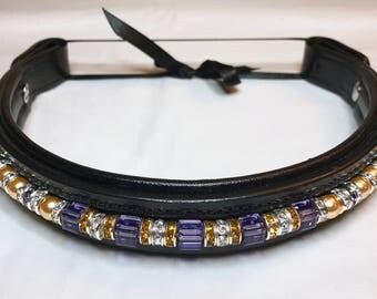 Extra-Over Size Beaded Browband - Fully custom with interchangeable beads