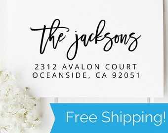 Custom Return Address Stamp, Self Ink Return Address Stamp, Personalized Address Stamp, Self Ink Custom Address Stamp (D239)