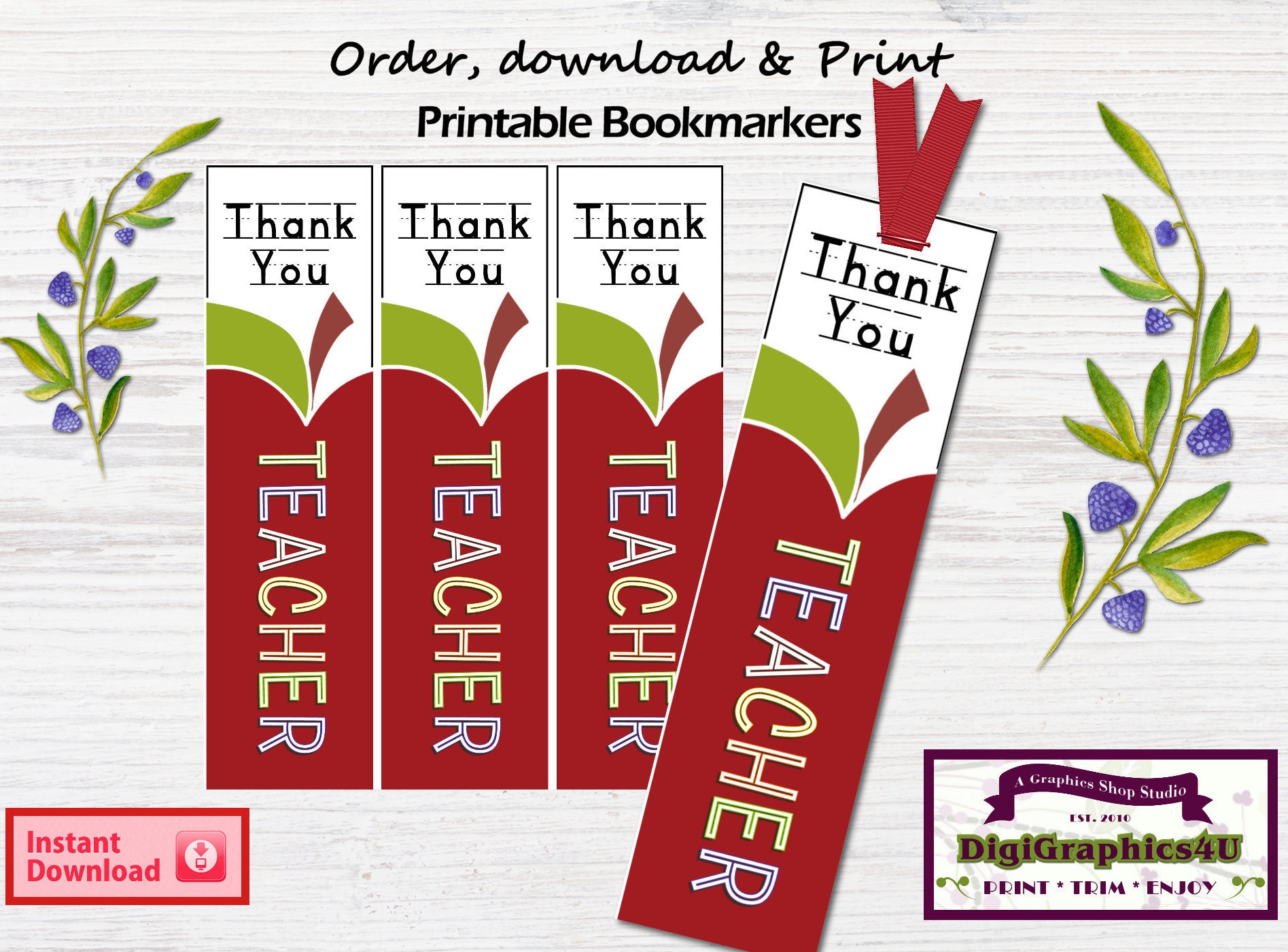 teachers appreciation bookmarks bookmarkers hanging tags
