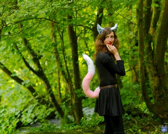 Moving cat tail cosplay Mutiple cum shots