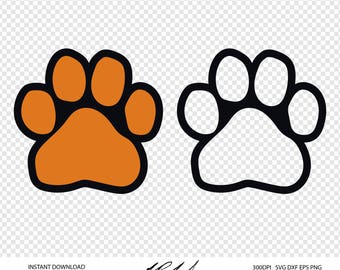 Paw Print Digital Cut Files - Digital Files - Paw Print SVG - Paw Print DXF - Paw Print EPS - Paw Print png - Vector - Paw Print Clipart