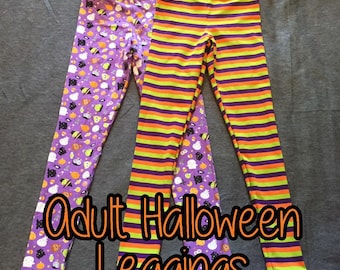 Adult & Plus Size Unique Halloween Leggings! Availble in Plus Sizes and Extended Lengths!