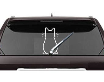 CafePress Huron Whimsical Cats Oval Car Magnet - Bumper Sticker, Choose Small Or Large Size