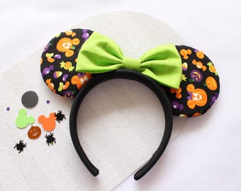 Mickey Pumpkin Heads Halloween Mouse Ears, Mickey Pumpkin Heads Mouse Ears, Halloween Mouse Ears, Halloween Minnie Ears, Mouse Ears