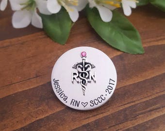 Nursing Pin For Pinning Ceremony | Personalized Nurse Pin | Nurse Pin Graduation | RN Nursing Pin | RN Nursing Pinning Ceremony | RN pins