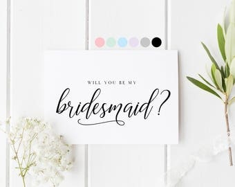 Will You Be My Bridesmaid, Card For Bridesmaid, Bridesmaid Proposal Card, Bridesmaid Request Card, Be My Bridesmaid, Wedding Card Bridesmaid