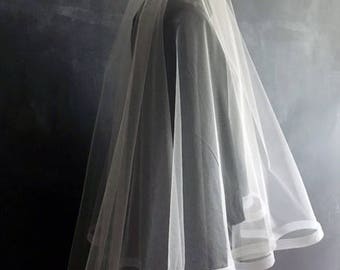 Horsehair veil wedding veil with horsehair trim 2 tier veil