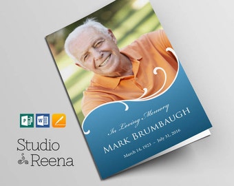 Custom Funeral Program Template – Microsoft Publisher, Word, and Apple Pages