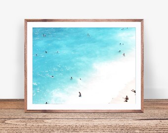 Turquoise Ocean Photography Peaceful Print of Calm Ocean
