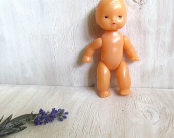 Vintage toy doll 1980s Collectible soviet Childs doll Made in USSR Retro Plastic Soviet vintage toy Doll toddler Girl Rare Old