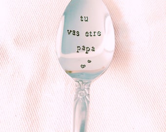 Spoon pregnancy announcement "you're going to be a dad" - engraved spoon