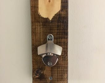 Handmade Ohio themed wooden bottle opener