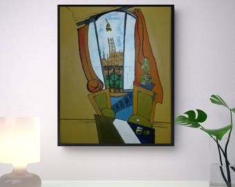 Painting On Canvas,Original Painting,Acrylic Painting,Art Wall Decor,Hand Painted,size 40 x 30 cm