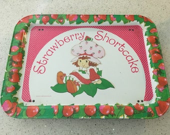 Vintage Metal Strawberry Shortcake Tray
