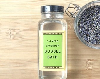 Organic Lavender Bubble Bath | Calming Stress Relief Bubble Bath | Natural Bubble Bath | Bath Soak for Sensitive Skin | Vegan Skincare |