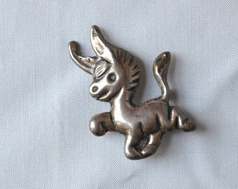 Vintage Donkey Brooch Burro Pin