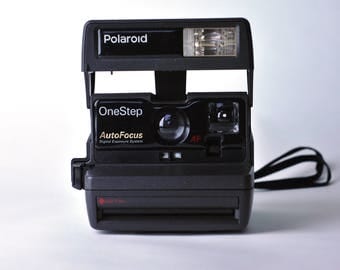 Vintage Polaroid OneStep SX-70 White Rainbow Stripe Instant