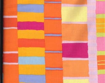 FREE SPIRIT ARTISAN layered stripe orange fabric