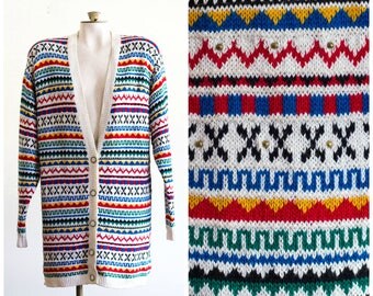 1980s oversize knit cardigan