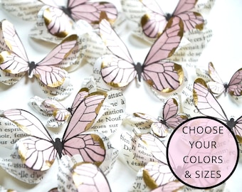 3d wall decals nursery, pink and gold party decor, butterfly party decoration, blush and gold wedding theme, romantic wedding decoration